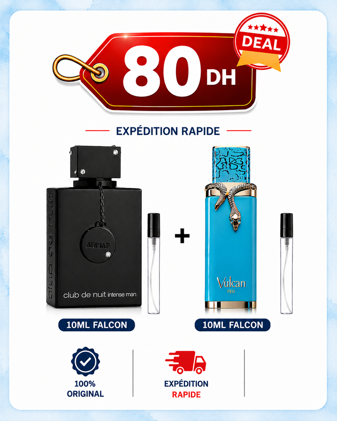 10ML CLUB DE NUIT + 10ML VULCAN FEU